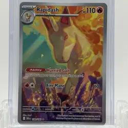 Pokemon TCG Destined Rivals Rapidash #189/182 Illustration Rare NM- - Image 1