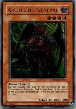 Yugioh Archfiend General FOTB-EN019 Ultimate Rare NM - Image 1