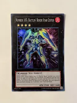 Number 105: Battlin' Boxer Star Cestus LTGY-EN051 Lord of the Tachyon... - Image 1