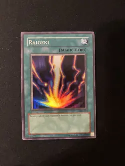 Konami Yu-Gi-Oh! Raigeki Super Rare Spell Legend of Blue Eyes Unlimited LOB-EN0… - Image 1