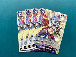 JetMervamon BT12-084 Playset Across Time Digimon Card Game x4 - Image 1