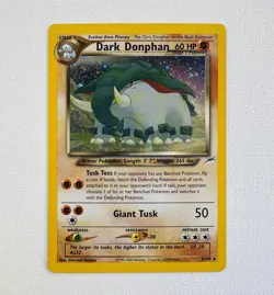 Vintage Pokemon Card Rare Holo DARK DONPHAN Neo Destiny 3/105 - Image 1