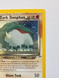 Vintage Pokemon Card Rare Holo DARK DONPHAN Neo Destiny 3/105 - Image 3