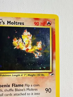 Vintage Pokemon Card Rare Holo BLAINE’S MOLTRES Gym Heroes 1/132 - Image 3