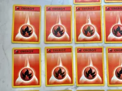 Pokemon Base Set Unlimited 1999 Fire Energy Cards - Lot Of 46 - Image 2