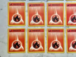 Pokemon Base Set Unlimited 1999 Fire Energy Cards - Lot Of 46 - Image 5