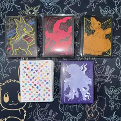 Lot Of 5 Pokemon ETB Mixed Card Sleeves NEW SEALED Eevee Lucario 151 Others X325 - Image 1