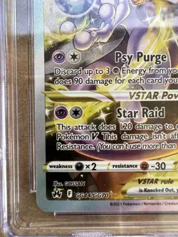 GEM MINT PSA 10 Mewtwo VSTAR - GG44/GG70 Crown Zenith Alt Art - Collector Card - Image 5