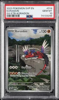 2023 POKEMON SVP EN-SV BLACK STAR PROMO #014 KORAIDON PSA 10 - Image 1