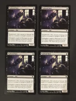 4x Typhoid Rats Magic the Gathering MtG card Innistrad - Image 1