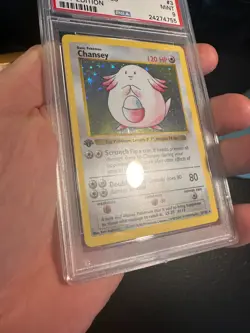 🥚 1999 Pokemon Base Set Chansey Holo – 1st Edition – PSA 9 MINT (#3/102) - Image 4