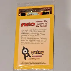 Sealed 2001 Entei Reverse Holo Pokemon Neo Discovery Black Star Movie Promo VTG - Image 1