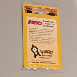 Sealed 2001 Entei Reverse Holo Pokemon Neo Discovery Black Star Movie Promo VTG - Image 3