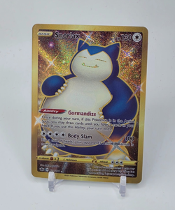 Custom SPARKLING GOLD HOLO SNORLAX Vmax Card READ DESCRIPTION BELOW - Image 1
