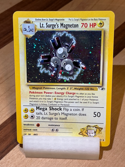 Lt. Surge’s Magneton #8 - Gym Heroes 2000 Pokemon - 8/132 Unlimited Holo Rare - Image 2