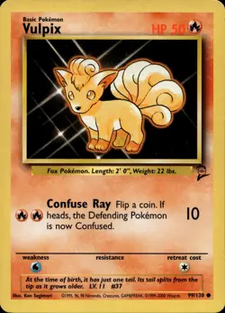 VULPIX 99/130 COMMON BASE SET 2 POKEMON MP - Image 2