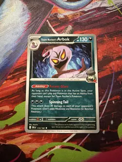 Team Rocket's Arbok 113/182 Reverse Holo SV10: Destined Rivals Pokemon TCG - Image 1
