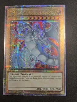 Yugioh Blue-Eyes White Dragon (New Art) RA04-EN002 Quarter Century Secret Rare - Image 1