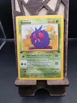 Venonat - 1999 Vintage Pokemon - Jungle card # 63/64 - 1ST EDITION - Image 1