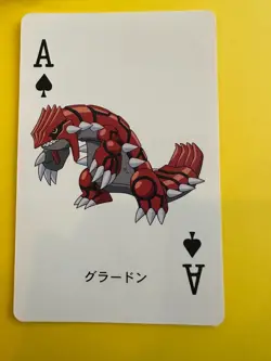 Groudon pokemon Playing Poker Card green pokeball Nintendo Japanese Very Rare - Image 3