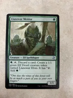Llanowar Mentor - MTG Magic Card - Time Spiral Remastered TSR - Image 1