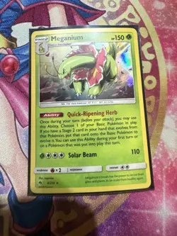 Meganium - 8/214 - Pokemon Lost Thunder Sun & Moon Holo Rare Card LP - Image 1