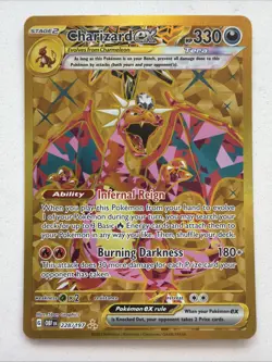 Pokemon TCG Charizard EX Hyper Rare Holo Card 228/197 Sv03: Obsidian Flames NM - Image 1