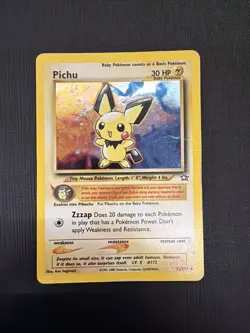 Pichu 12/111 Pokemon Neo Genesis Holo Card Poor - Image 1