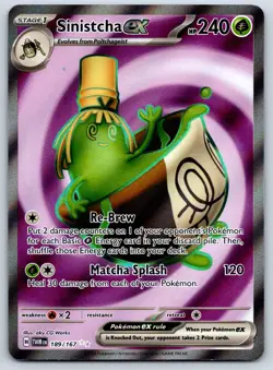 Sinistcha ex Full Art - Twilight Masquerade TWM 189/167 Ultra Rare Pokemon Card - Image 1
