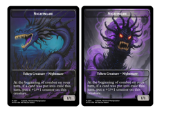 Custom Art Nightmare Token for Ashiok Wicked Manipulator MTG and Nightmare Muse - Image 1