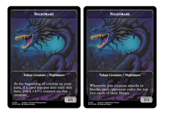 Custom Art Nightmare Token for Ashiok Wicked Manipulator MTG and Nightmare Muse - Image 2