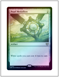 1x Pearl Medallion, Foil, Commander Masters, Magic MTG NM - Image 1