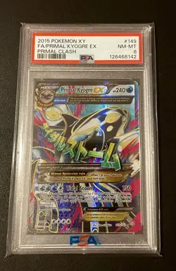 Primal Kyogre EX 149/160 PSA 8 Primal Clash Pokemon Card Rare English - Image 3