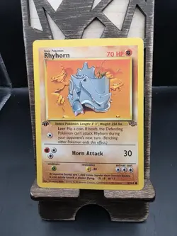 1995, 96, 98 Pokemon Card 1st Edition **Rhyhorn** - Jungle Set 61/64 - Common - Image 1