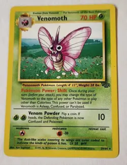 1999 Pokemon TCG Venomoth Jungle Set #29/64 Non-Holo Rare Lp - Image 1