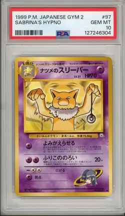 1999 Pokemon Japanese Gym 2 Sabrina's Hypno #97 PSA 10 - Image 1