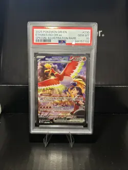 PSA 10 GEM MINT Pokemon TCG Ethan's Ho-Oh EX SIR 230/182 Destined Rivals #230 - Image 1