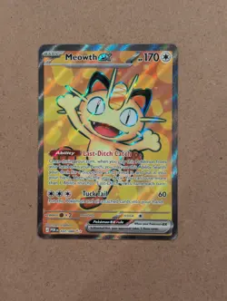 Pokemon TCG Meowth ex Full Art + Poke Pad Full Art Perfect Order NM - Image 2