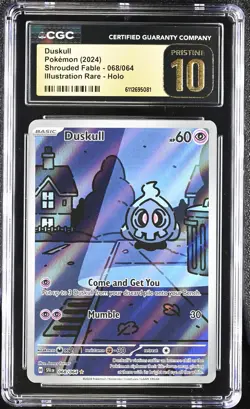 Duskull 068/064 Illustration Rare Holo Shrouded Fable Pokemon CGC 10 Pristine - Image 1
