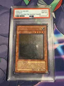 Yugioh - Honest LODT-EN001 Ghost Rare 2008 Original PSA 8 - Image 1