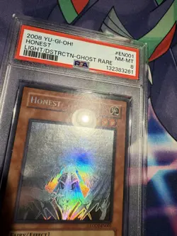 Yugioh - Honest LODT-EN001 Ghost Rare 2008 Original PSA 8 - Image 3