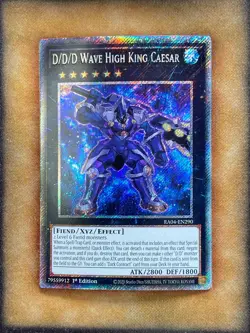 Yugioh D/D/D Wave High King Caesar RA04-EN290 Platinum Secret Rare 1st Ed NM - Image 1