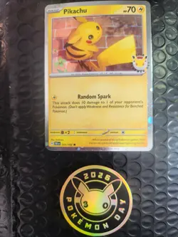 Pikachu (Pokemon Day 2026) 051/162 Promo Card and Coin - Image 1