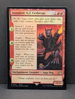 Summon: G.F. Cerberus Prerelease Foil Final Fantasy 8 FVIII MTG Magic NM - Image 1