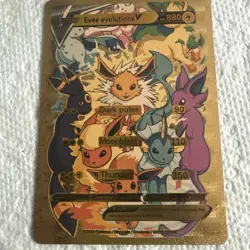 Eevee V Gold 🕺 Foil Fan Art Card - NM - Image 1