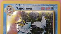 Vintage Pokemon TCG Jungle WoTC Vaporeon Holo Rare Card #12/64 LP - Image 2