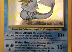 Vintage Pokemon TCG Jungle WoTC Vaporeon Holo Rare Card #12/64 LP - Image 3