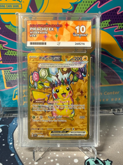 Pokemon TCG Surging Sparks Pikachu EX 247/191 Hyper Rare Ace 10 - Image 1