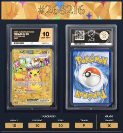 Pokemon TCG Surging Sparks Pikachu EX 247/191 Hyper Rare Ace 10 - Image 2