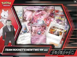 Pokemon TCG: Team Rocket’s Mewtwo ex Box (3 Foil Promo Card, 1 Oversize Foil Car - Image 1